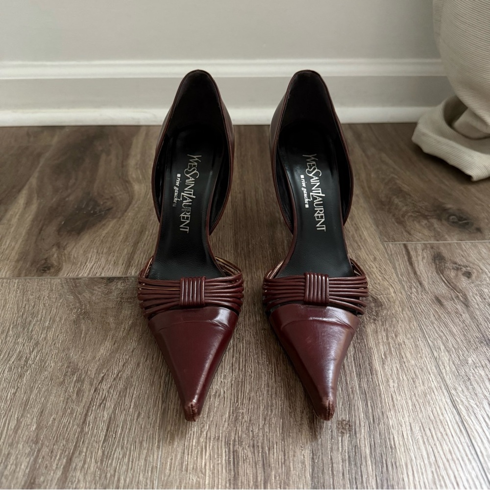 Yves Saint Laurent Dark Red Heels